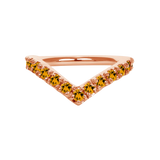 Vivian Seamless Ring – 14K Gold Cup & Divot Design