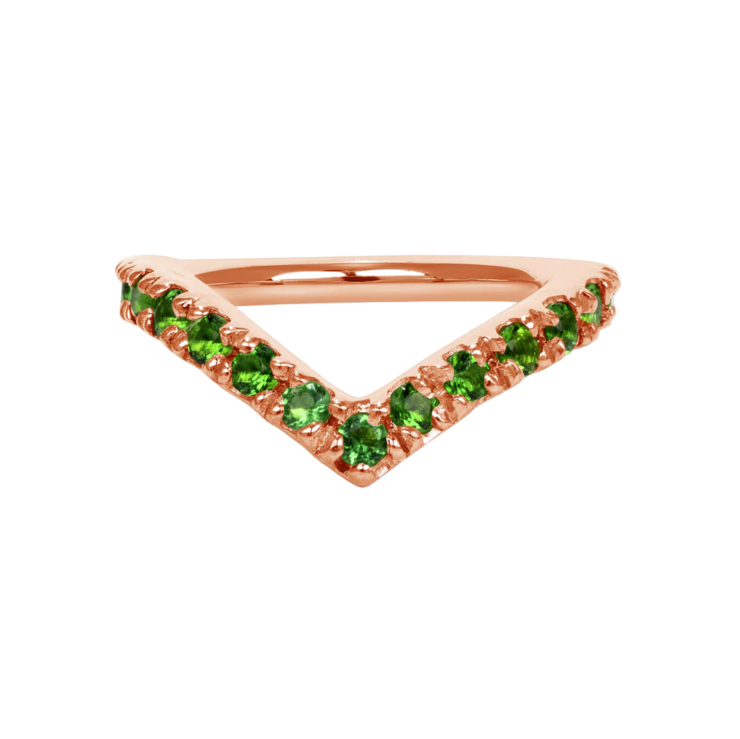 Vivian Seamless Ring – 14K Gold Cup & Divot Design