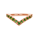 Vivian Seamless Ring – 14K Gold Cup & Divot Design