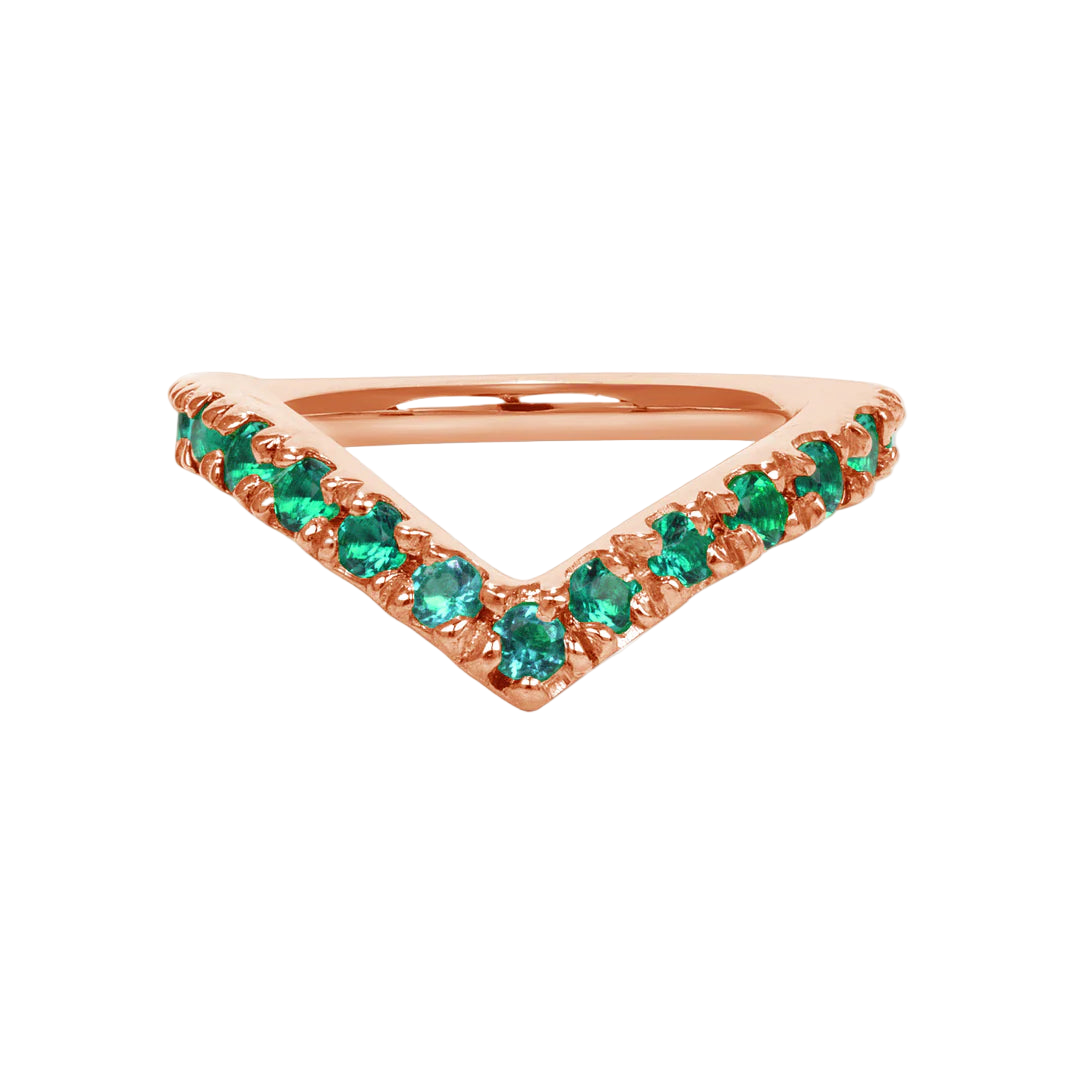 Vivian Seamless Ring – 14K Gold Cup & Divot Design