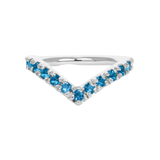 Vivian Seamless Ring – 14K Gold Cup & Divot Design