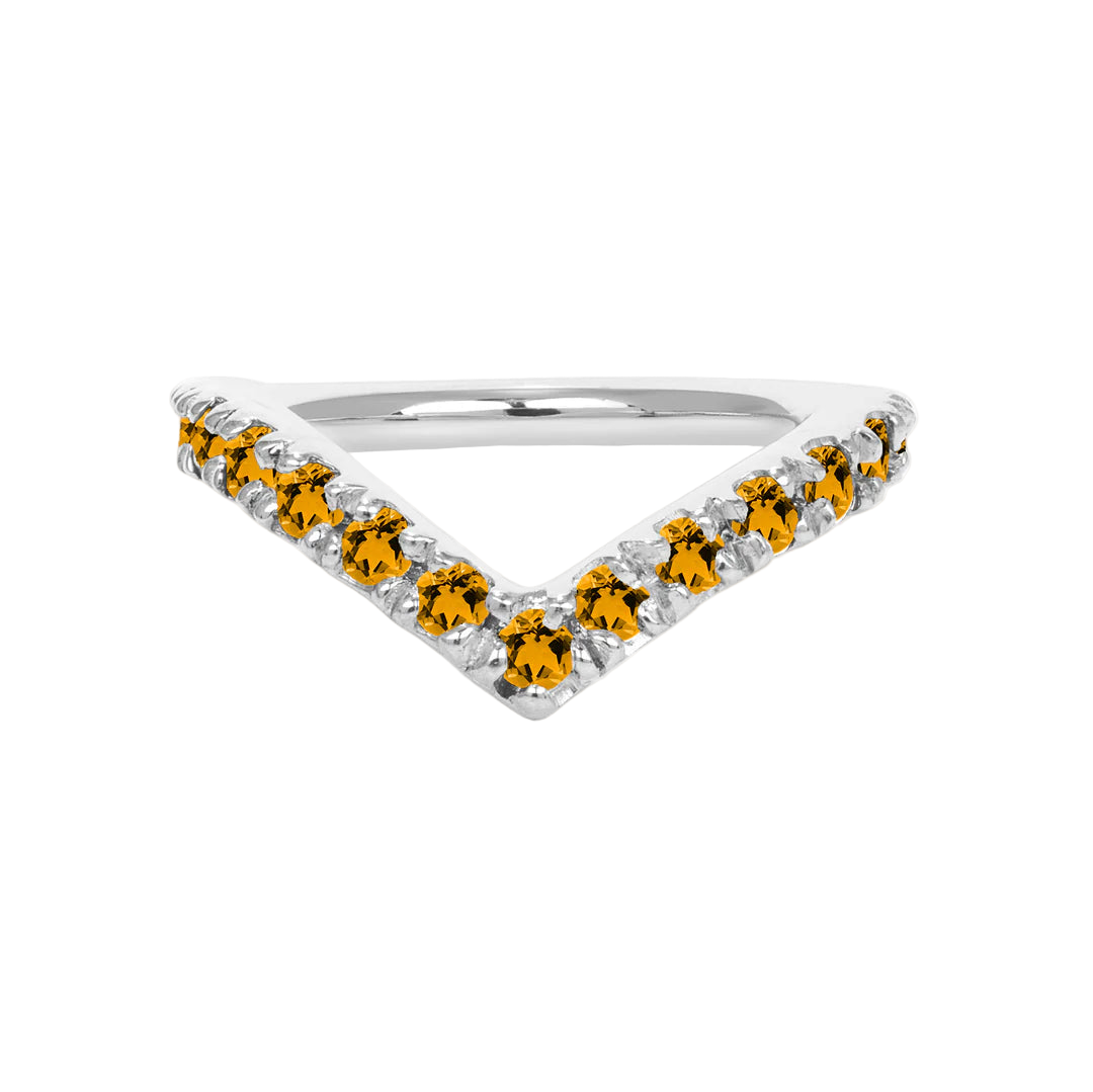 Vivian Seamless Ring – 14K Gold Cup & Divot Design