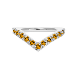 Vivian Seamless Ring – 14K Gold Cup & Divot Design