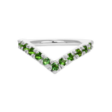 Vivian Seamless Ring – 14K Gold Cup & Divot Design