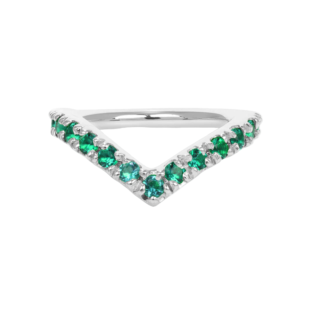 Vivian Seamless Ring – 14K Gold Cup & Divot Design