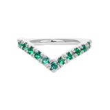 Vivian Seamless Ring – 14K Gold Cup & Divot Design