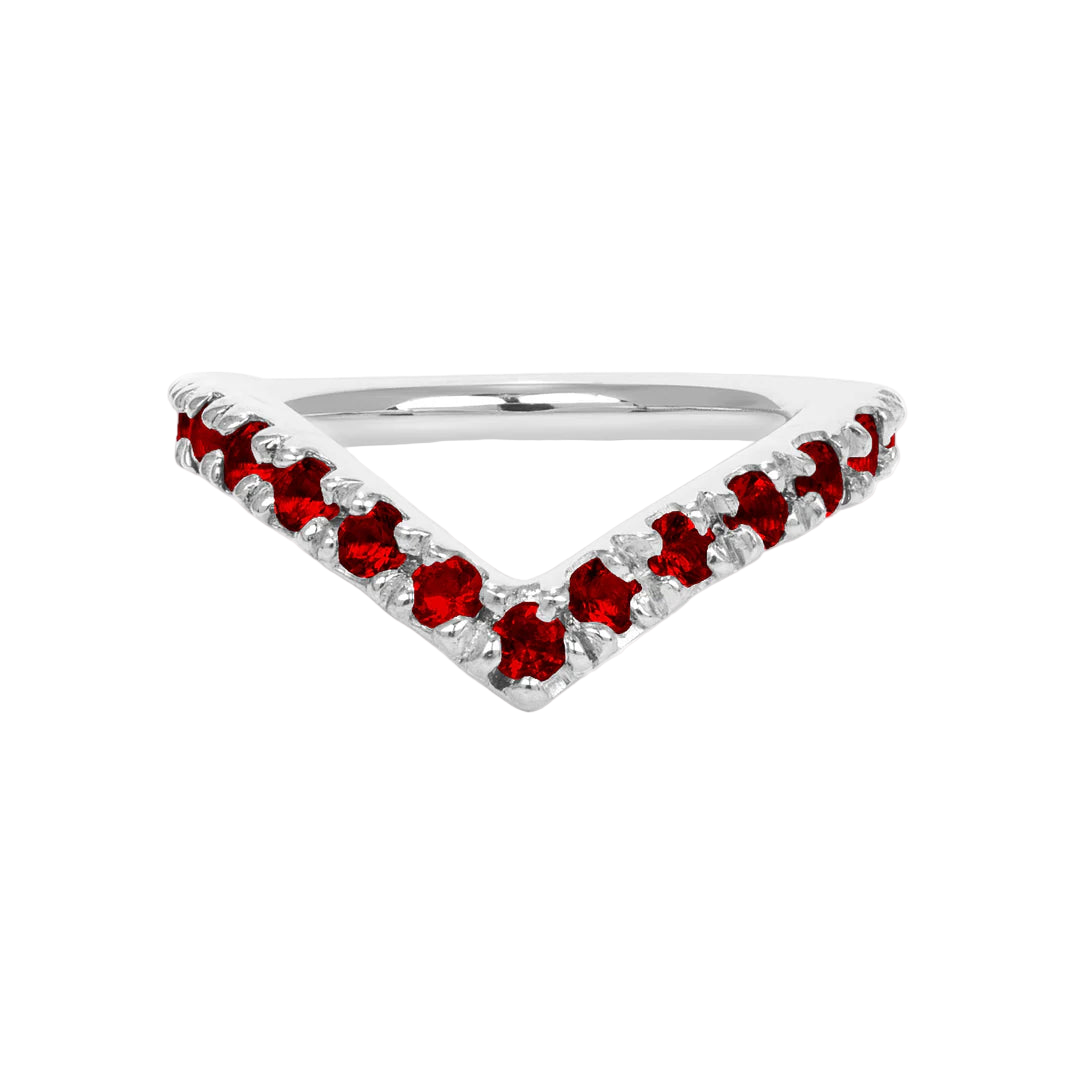 Vivian Seamless Ring – 14K Gold Cup & Divot Design