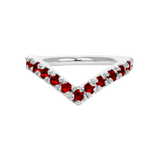 Vivian Seamless Ring – 14K Gold Cup & Divot Design