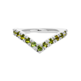 Vivian Seamless Ring – 14K Gold Cup & Divot Design