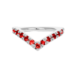 Vivian Seamless Ring – 14K Gold Cup & Divot Design