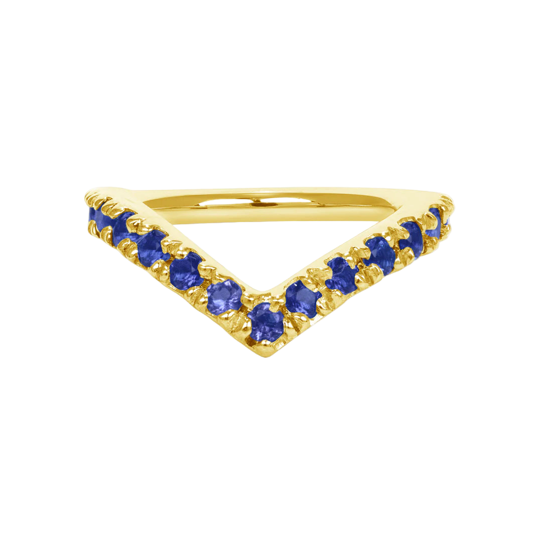 Vivian Seamless Ring – 14K Gold Cup & Divot Design