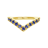 Vivian Seamless Ring – 14K Gold Cup & Divot Design