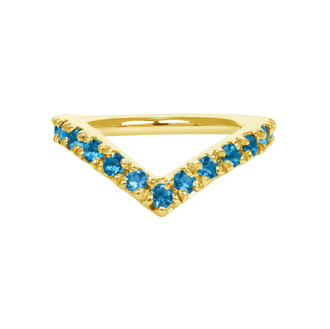 Vivian Seamless Ring – 14K Gold Cup & Divot Design