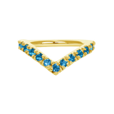 Vivian Seamless Ring – 14K Gold Cup & Divot Design