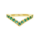 Vivian Seamless Ring – 14K Gold Cup & Divot Design