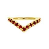 Vivian Seamless Ring – 14K Gold Cup & Divot Design