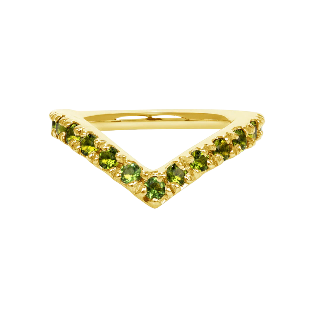 Vivian Seamless Ring – 14K Gold Cup & Divot Design