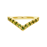 Vivian Seamless Ring – 14K Gold Cup & Divot Design