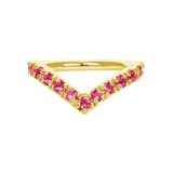 Vivian Seamless Ring – 14K Gold Cup & Divot Design