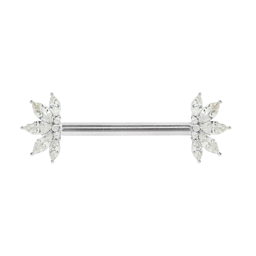 VALENTINA - CZ - FORWARD FACING - THREADLESS END piercing-zone.com