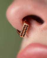 Vincent Clicker – 14K/18K Gold Geometric Clicker Ring - piercing - zone.com