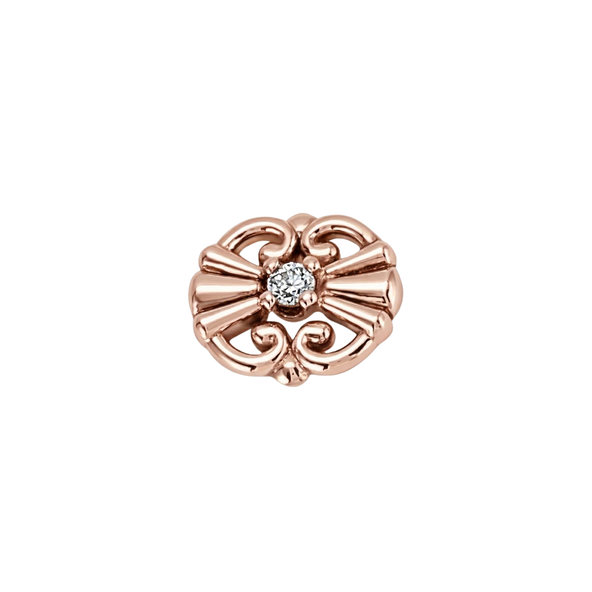 Whiskers Stone – 14K Gold Threadless/Threaded End