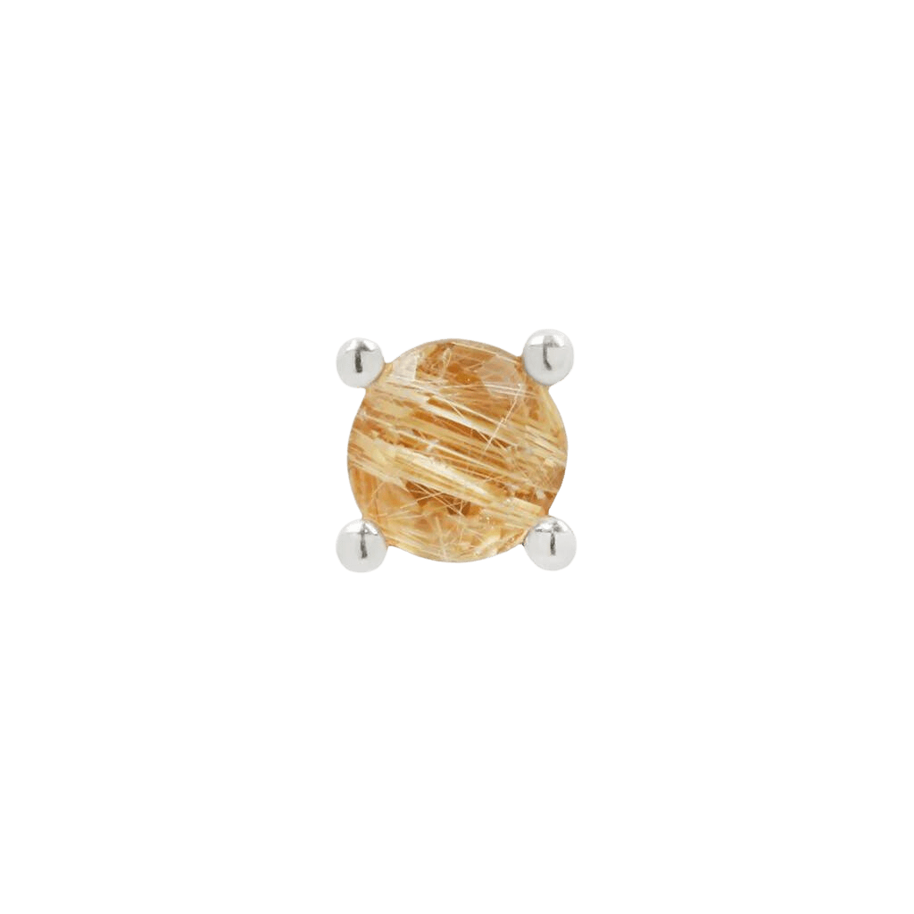 RUTILATED QUARTZ PRONG - THREADLESS END piercing-zone.com