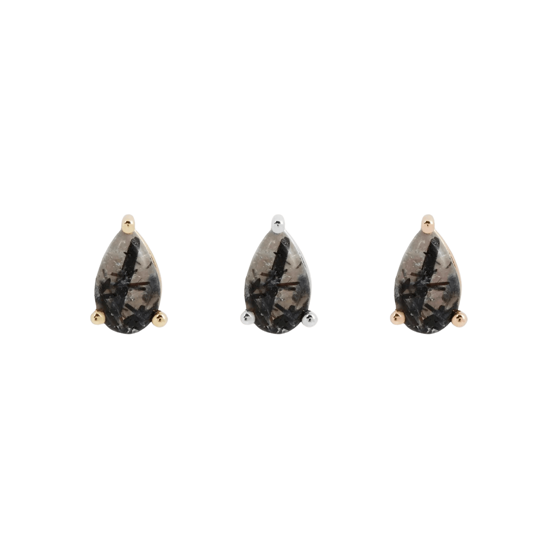 TOURMALATED QUARTZ PEAR - THREADLESS END piercing-zone.com