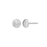 White gold half-ball end for subtle ear or lip piercing