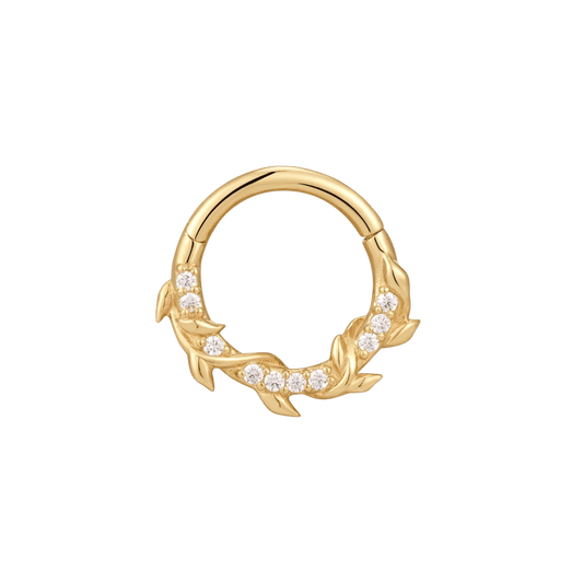 Wild Hearts CZ Clicker – 14K Gold