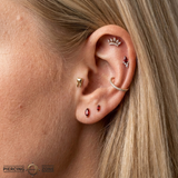 Wisdom Pin - 14K Gold Tooth Threadless End