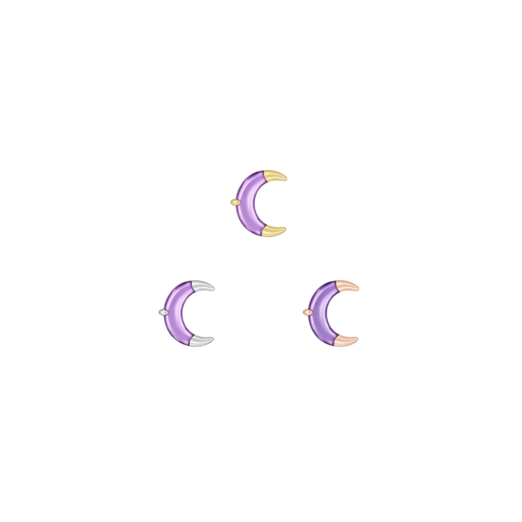 Witching Hour Amethyst – 14K Gold Threadless End - piercing-zone.com