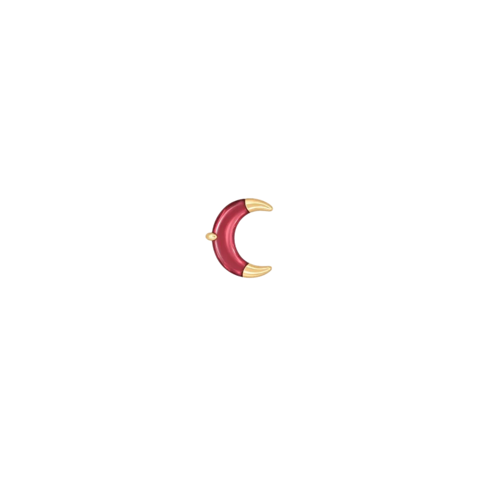 Witching Hour Garnet – 14K Gold Threadless End - piercing-zone.com