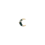 Witching Hour Moss Agate – 14K Gold Threadless End - piercing-zone.com