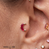 Witching Hour Garnet – 14K Gold Threadless End