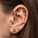 Witching Hour Moss Agate – 14K Gold Threadless End
