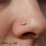 Xiphos - 18K Gold Gem Threadless/Threaded End
