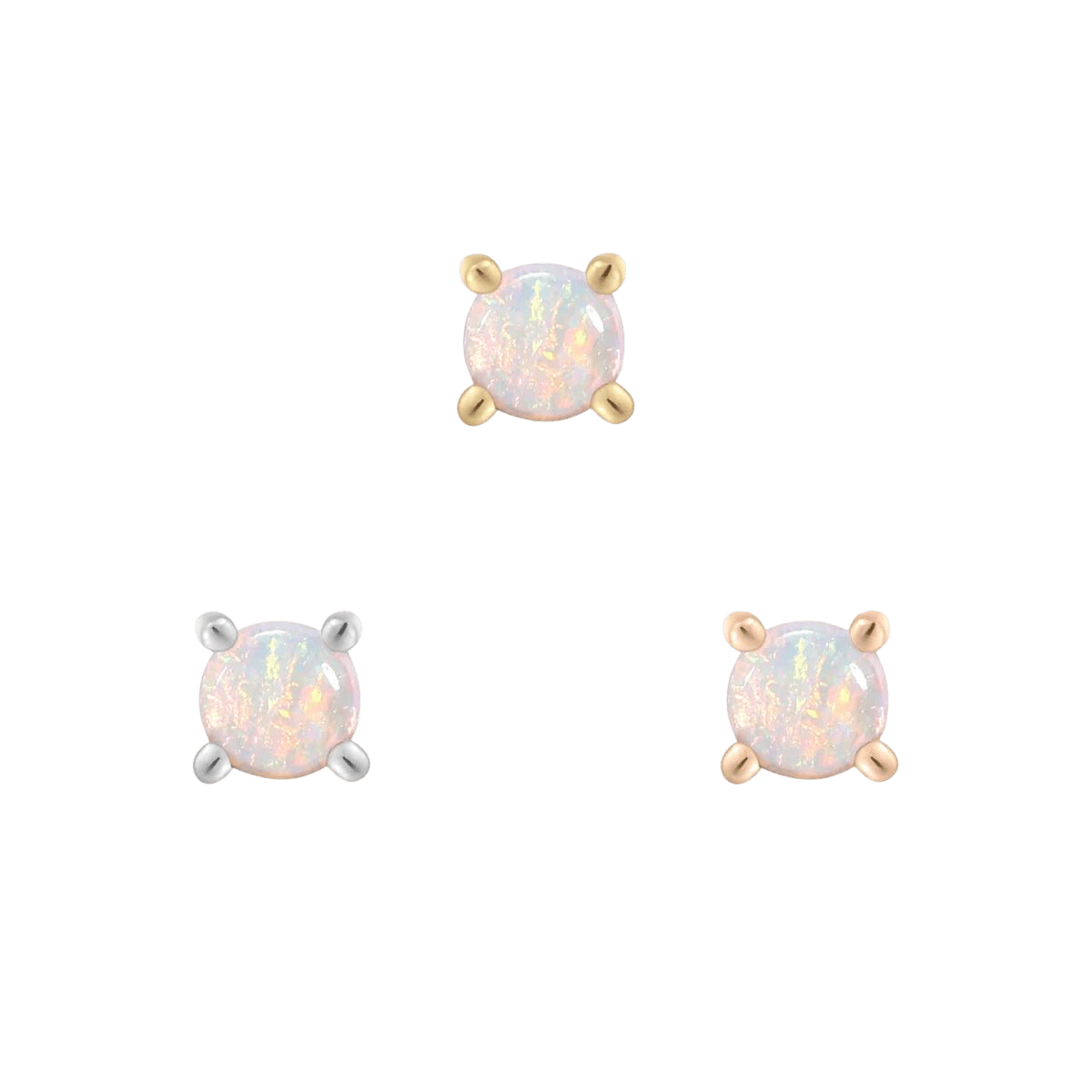 OPAL PRONG CABOCHON - THREADLESS END piercing-zone.com