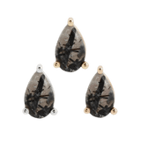 TOURMALATED QUARTZ PEAR - THREADLESS END piercing-zone.com
