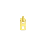 Zipper 14K Gold Threadless End – Front View