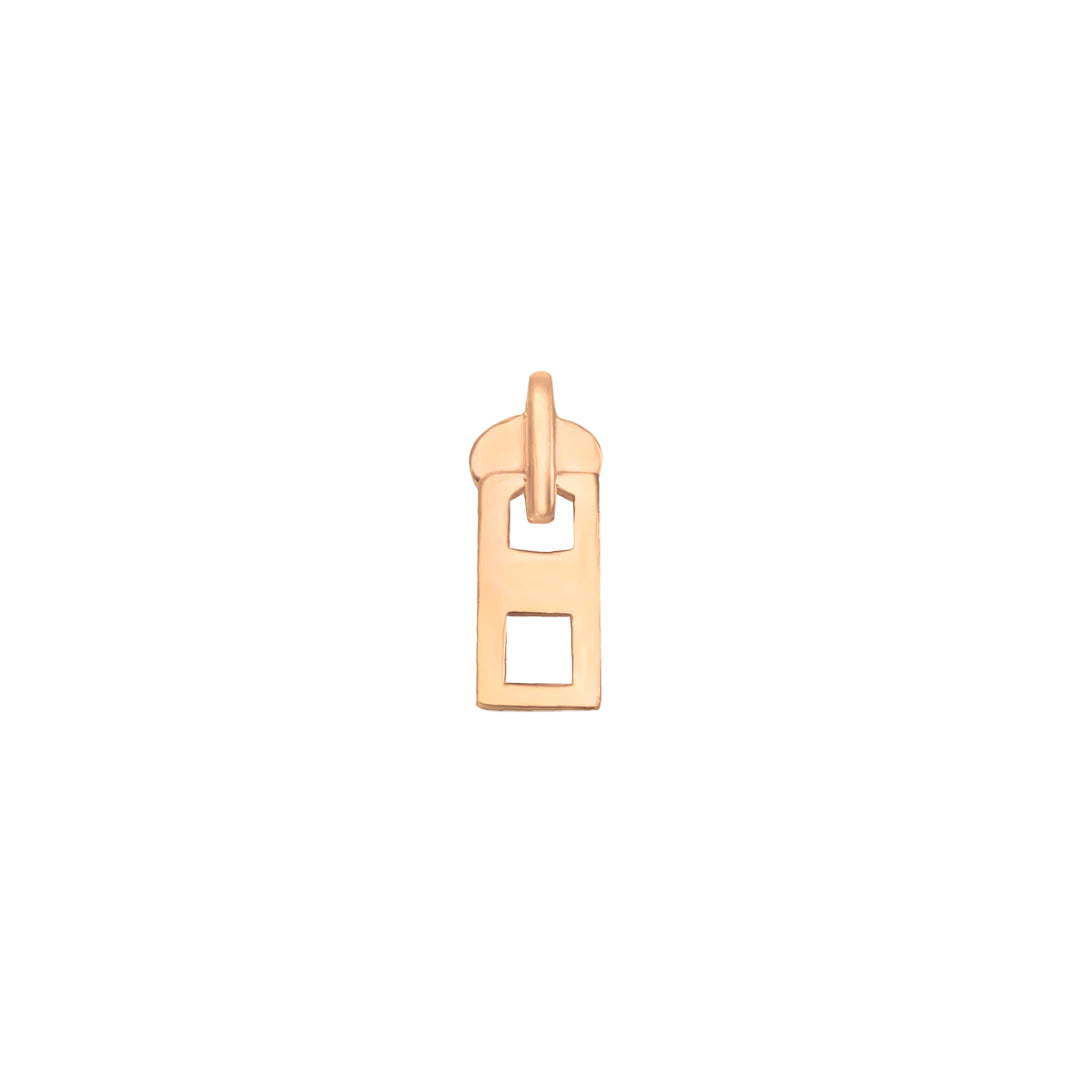 Zipper 14K Gold Internally Threaded End – Close-Up
