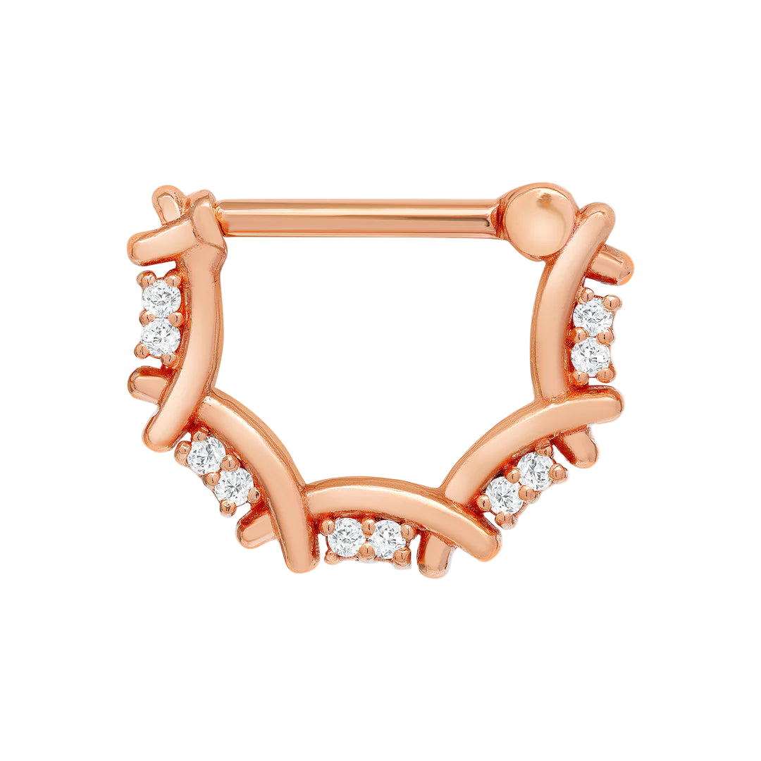 Zoe Straight Clicker – 14K & 18K Gold