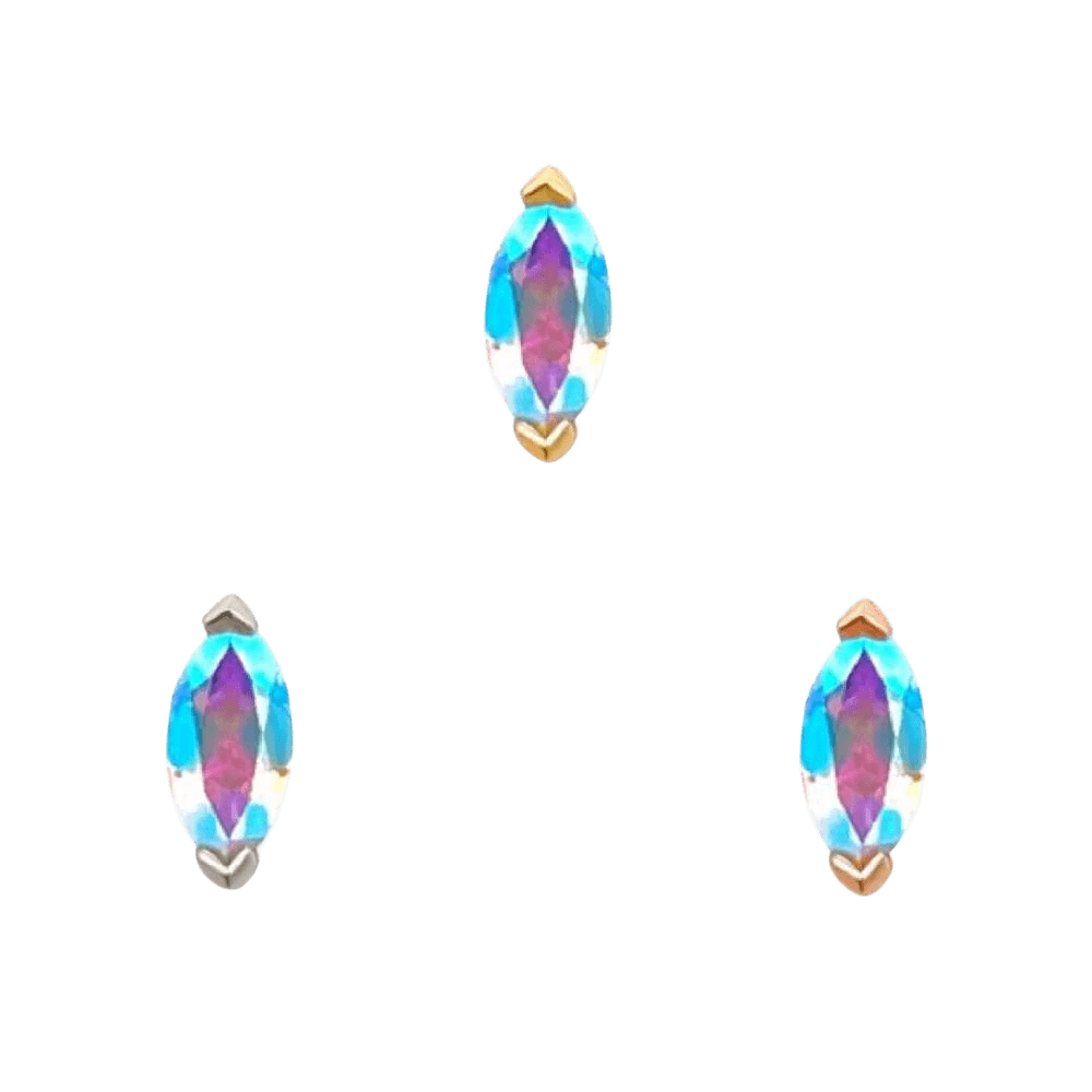 ZURI - MARQUISE MERCURY MIST TOPAZ - THREADLESS END piercing-zone.com