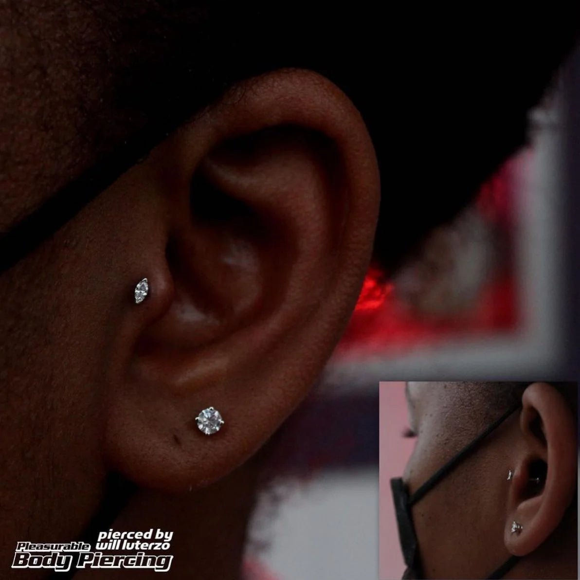 Zuri Styled in Nostril Piercing – Diamond Glow