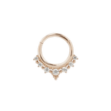 LALA - CZ - SOLID 14KT GOLD CLICKER piercing-zone.com