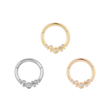 EFFERVESCENT - CZ - GOLD CLICKER piercing-zone.com