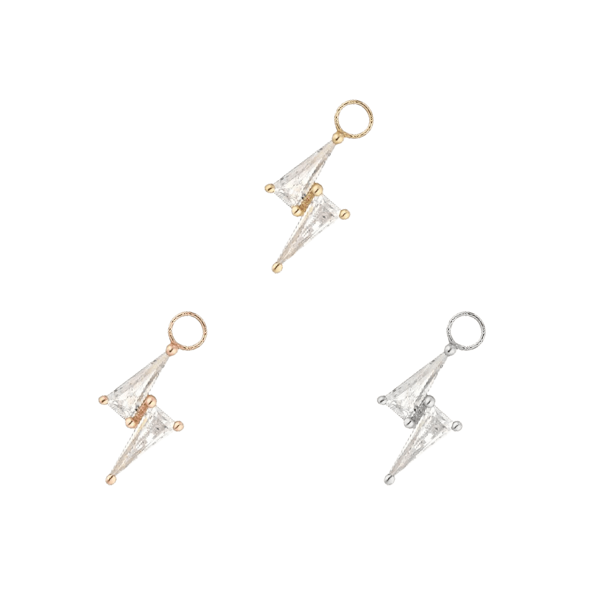 ELECTRIFY - CZ - GOLD CHARM piercing-zone.com