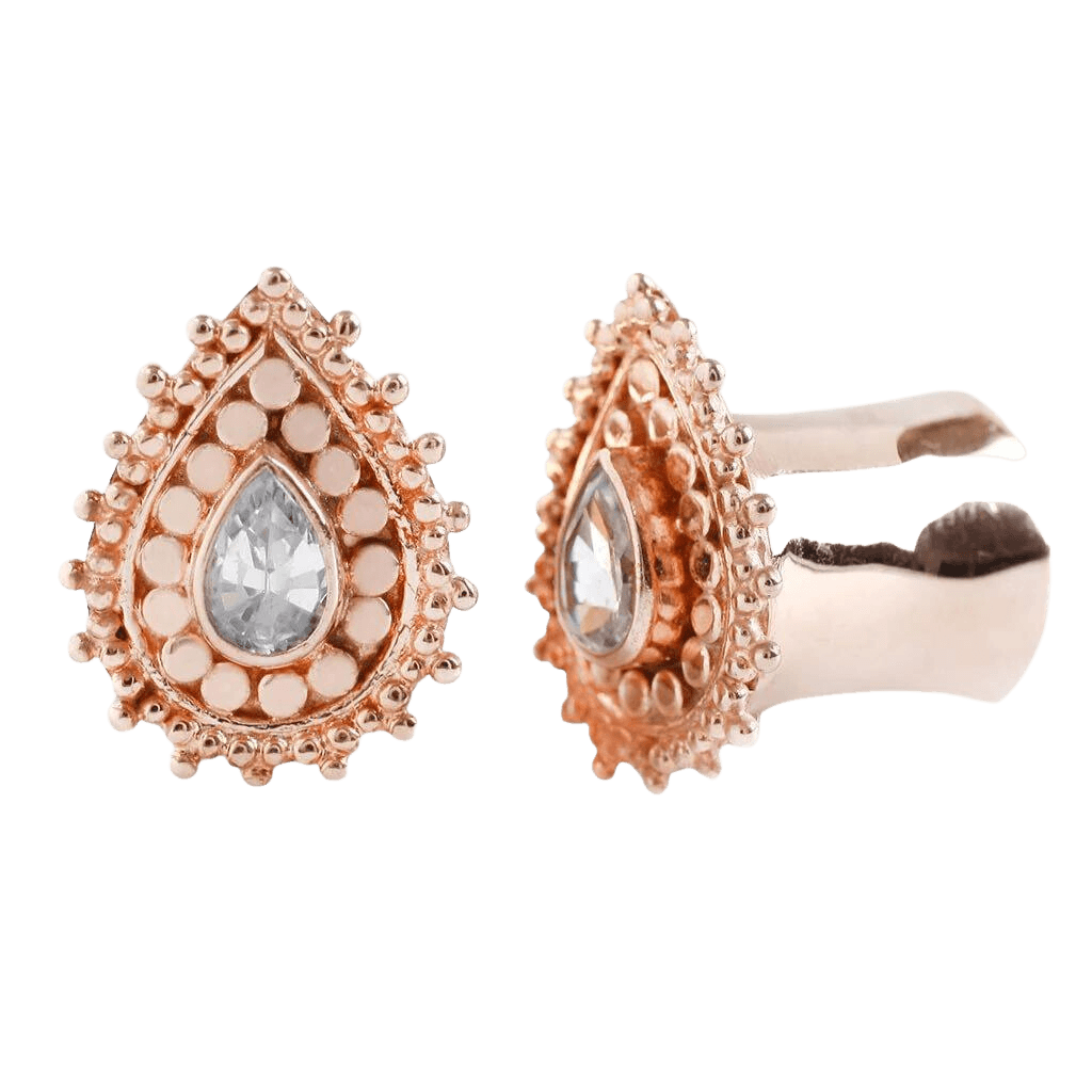 AJA PLUGS - 18KT ROSE GOLD + CZ piercing-zone.com