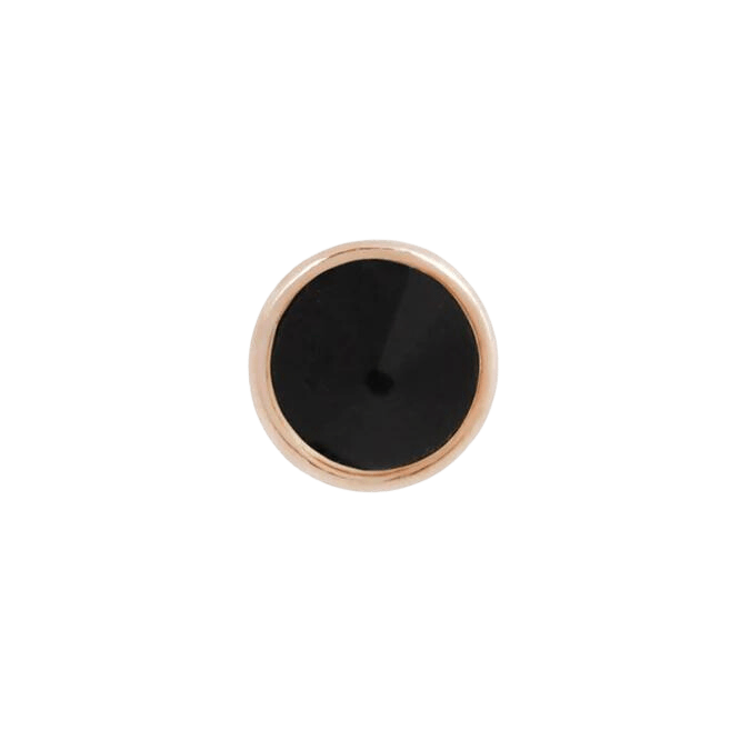 ROUND BEZEL REVERSE SET - AGATE - THREADLESS END piercing-zone.com