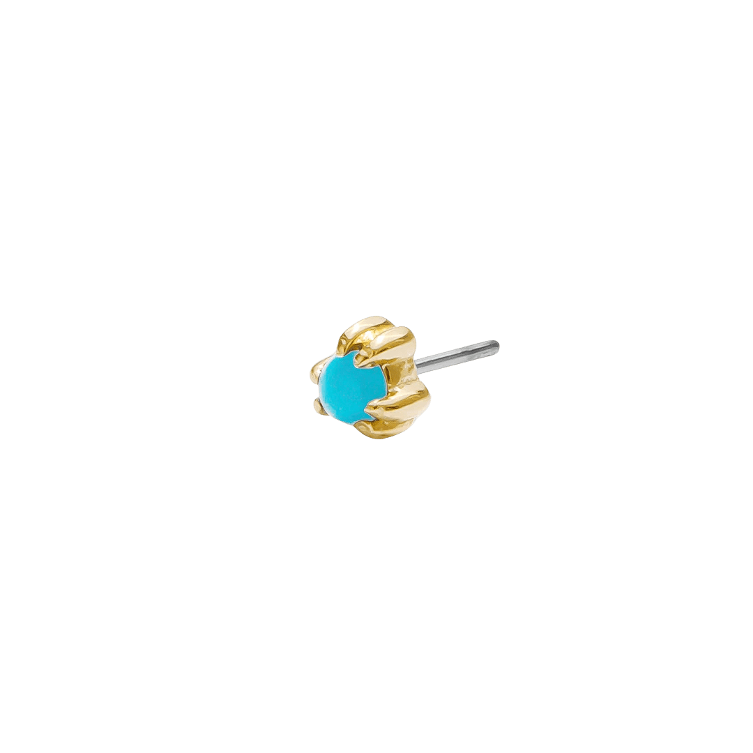 Iris – 14K Gold Birthstone Triangle Threadless End